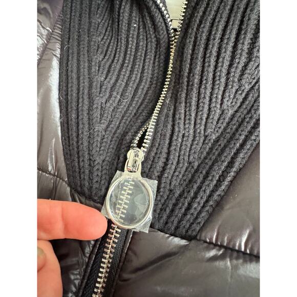 VARLEY Mayten Long Knit Puffer Jacket in Black, Size Large NWT - Picture 13 of 13